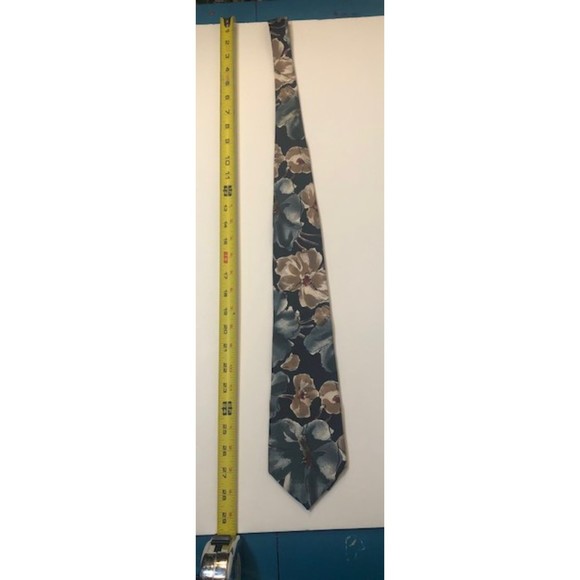 Oscar de la Renta 100% Silk Vintage Tie Floral print very nice pattern - Picture 3 of 3